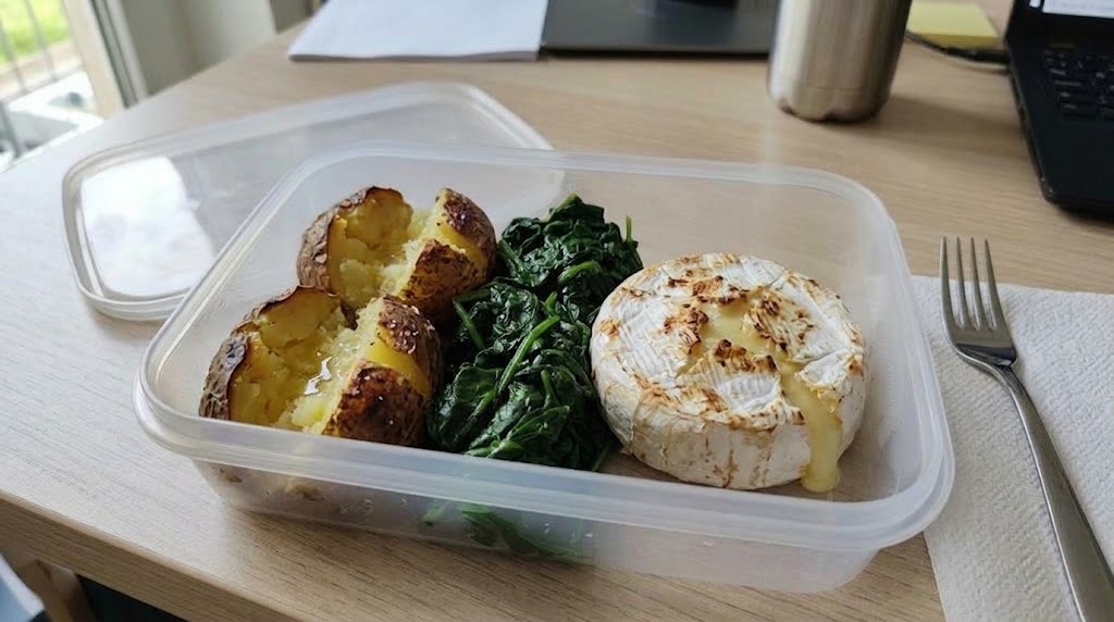 Jacket potatoes, verdure del giorno e tomino