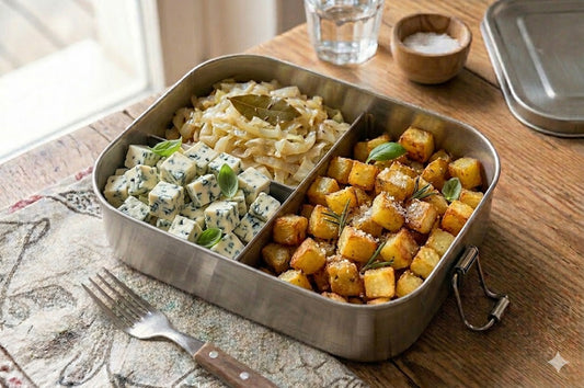 Polenta, verdure del giorno, gorgonzola
