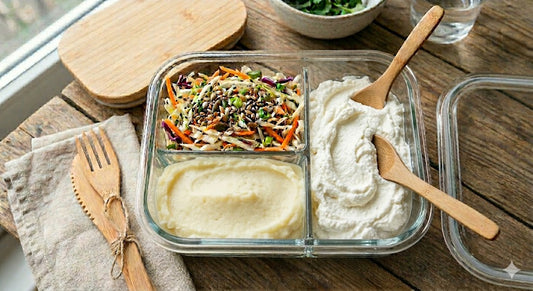 Purè di patate, verdure del giorno e ricotta mantecata