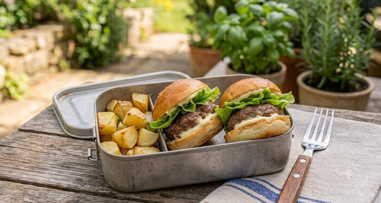 Mini hamburgerini e patate al forno