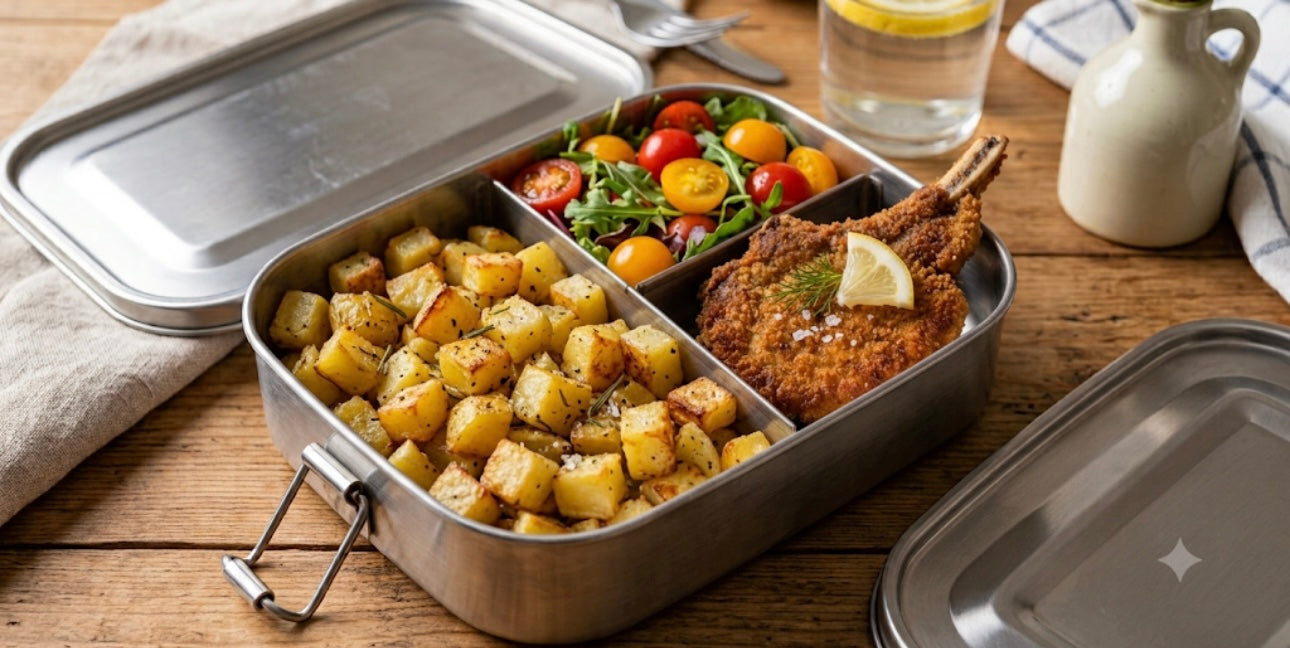 Patate al forno, verdure del giorno , cotoletta alla milanese