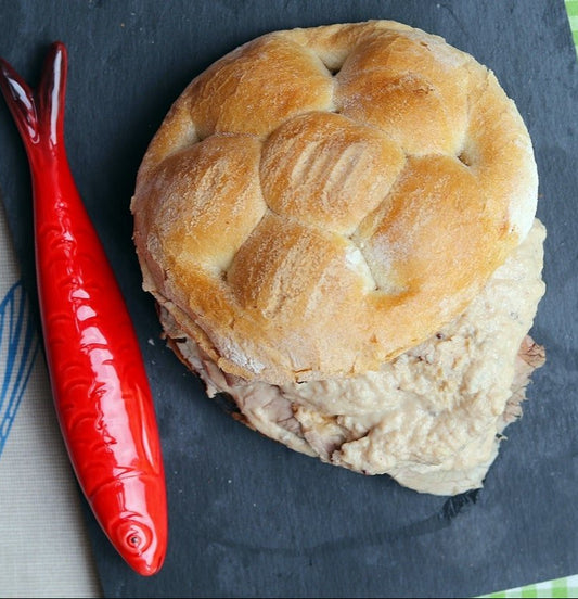 Panino lonza tonnata con patate al forno